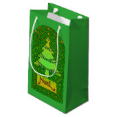 Weihnachtsbaum Kleine Geschenktüte (Rückseite Schrägansicht)