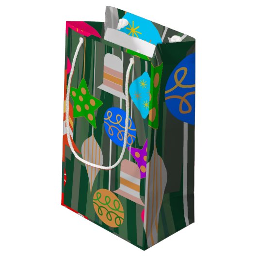 Weihnachtsbaum Kleine Geschenktüte (Rückseite Schrägansicht)