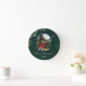 Weihnachtsbaum, kleine Girl-Schneeflocken Runde Wanduhr (Zuhause)