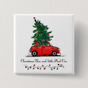 Weihnachtsbaum & kleines rotes Auto Button