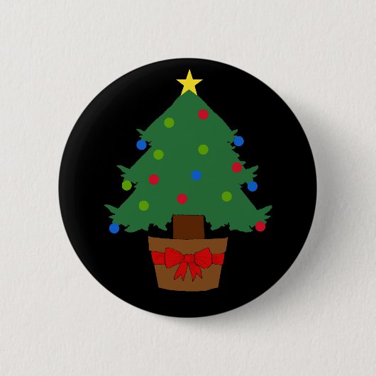 Weihnachtsbaum-Knopf-Abzeichen Button (Vorderseite)
