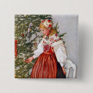 Weihnachtsbaum-Knopf-Button Karls Larsson Button