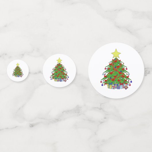Weihnachtsbaum Konfetti (Vorderseiten)