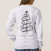 Weihnachtsbaum-Kontur-Sweatshirt Sweatshirt (Rückseite)