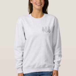 Weihnachtsbaum-Kontur-Sweatshirt Sweatshirt