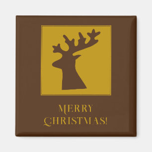 Weihnachtsbaum-Kopf-Bronze-Gold Magnet