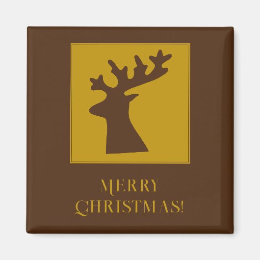 Weihnachtsbaum-Kopf-Bronze-Gold Magnet (Vorne)