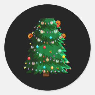 Weihnachtsbaum-Kostümidee für Erwachsene & Chris Runder Aufkleber
