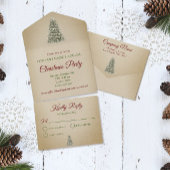 Weihnachtsbaum Kraft Paper Company Holiday Party All In One Einladung