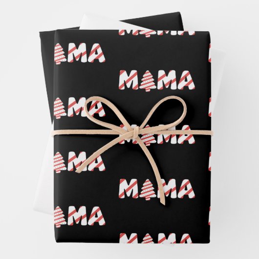 Weihnachtsbaum Kuchen Matching Family Party Mama Geschenkpapier Set (Beispiel)