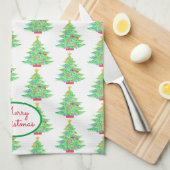 Weihnachtsbaum Küchentuch (Viertel Falte)