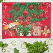 Weihnachtsbaum Küchentücher (Gefaltet)