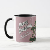 Weihnachtsbaum Künstlerisches Pink Merry Script Fa Tasse (Links)