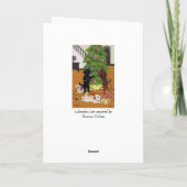 Weihnachtsbaum Labradors Feiertagskarte (Rückseite)