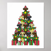Weihnachtsbaum Labradors Poster (Vorne)