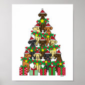 Weihnachtsbaum Labradors vier Poster (Vorne)