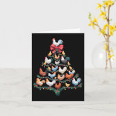 Weihnachtsbaum-Landhaus Karte (Gelbe Blume)