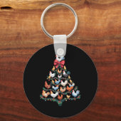 Weihnachtsbaum-Landhaus Schlüsselanhänger (Vorderseite)