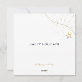 Weihnachtsbaum Lanscape Gold Weihnachtskarte Feiertagskarte (Rückseite)