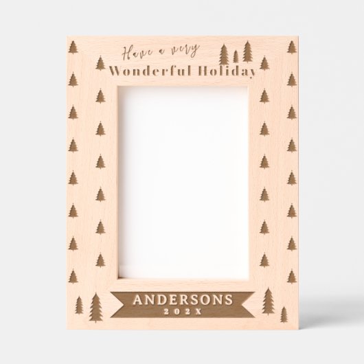 Weihnachtsbaum Laser Etched Picture Frame Geätzte Rahmen (Vorderseite)