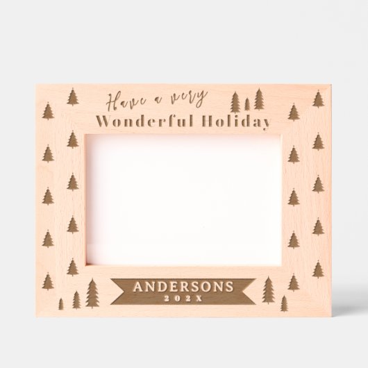 Weihnachtsbaum Laser Etched Picture Frame Geätzte Rahmen (Vorderseite)