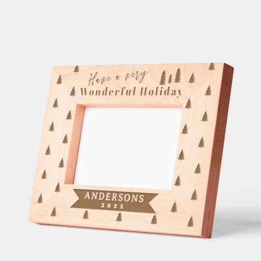 Weihnachtsbaum Laser Etched Picture Frame Geätzte Rahmen (Links)