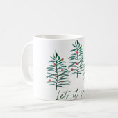 Weihnachtsbaum - Lass es schneien Kaffeetasse (Vorderseite Links)