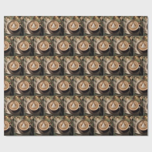 Weihnachtsbaum Latte Geschenkpapier (Flach)