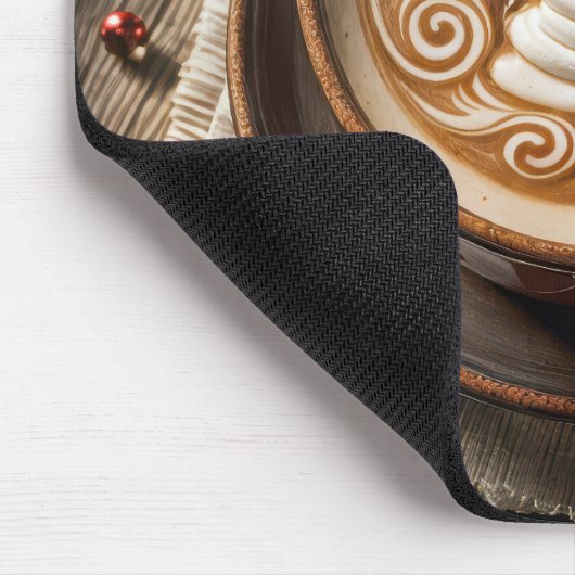 Weihnachtsbaum Latte Mousepad (Ecke)
