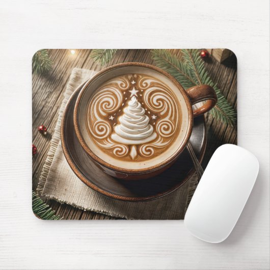 Weihnachtsbaum Latte Mousepad (Mit Mouse)