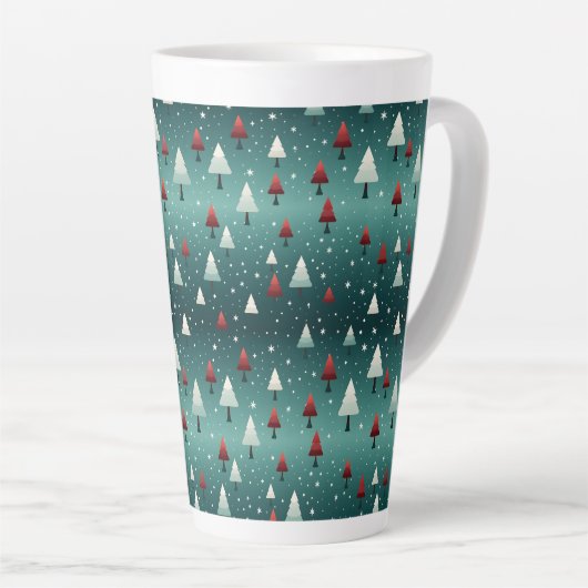 Weihnachtsbaum Latte Tasse (Rechte Ecke)