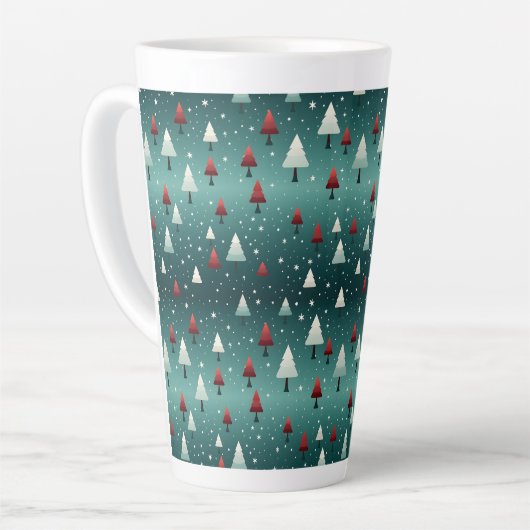 Weihnachtsbaum Latte Tasse (Linke Ecke)