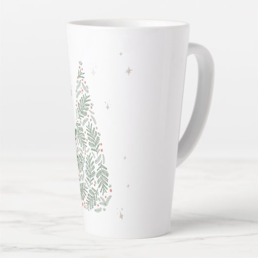 Weihnachtsbaum Latte Tasse (Rechte Ecke)
