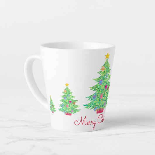Weihnachtsbaum Latte Tasse (Linke Ecke)