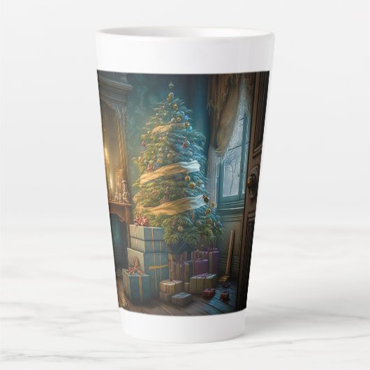 Weihnachtsbaum Latte Tasse (Vorderseite)
