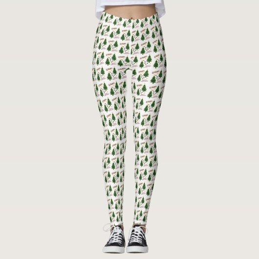 Weihnachtsbaum Leggings (Vorderseite)