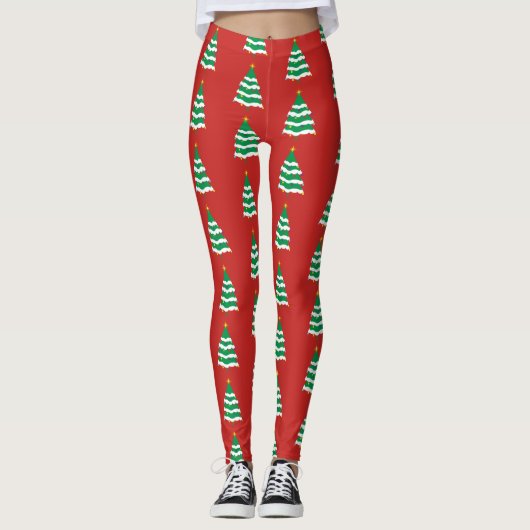 Weihnachtsbaum Leggings (Vorderseite)