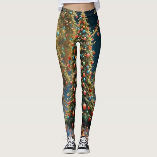 Weihnachtsbaum Leggings (Vorderseite)