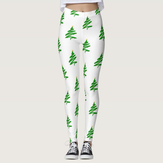 Weihnachtsbaum Leggings (Vorderseite)