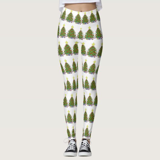 Weihnachtsbaum Leggings (Vorderseite)