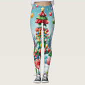 Weihnachtsbaum Leggings (Vorderseite)