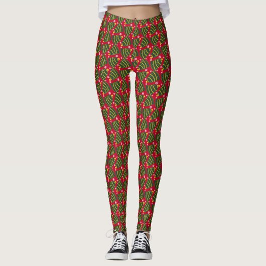 Weihnachtsbaum Leggings (Vorderseite)