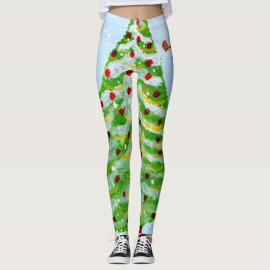 Weihnachtsbaum-Leggings Leggings (Vorderseite)