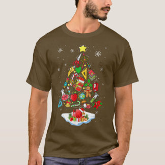 Weihnachtsbaum-Lehrer-Schulbedarf passende Pa T-Shirt