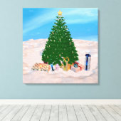 Weihnachtsbaum Leinwanddruck (Insitu (Holzboden))