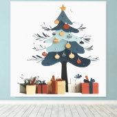 Weihnachtsbaum Leinwanddruck (Insitu (Holzboden))