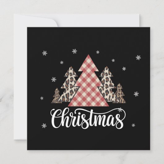 Weihnachtsbaum Leopard Funny Xmas Urlaub Feiertagskarte (Vorderseite)