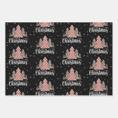 Weihnachtsbaum Leopard Funny Xmas Urlaub Geschenkpapier Set (Vorderseite)