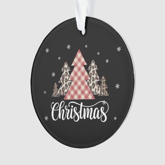 Weihnachtsbaum Leopard Funny Xmas Urlaub Ornament (Vorderseite)