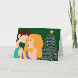 Weihnachtsbaum Lesbian Couple Art Beautiful Karte